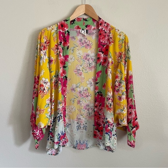 Anthropologie Akemi + Kin Aurelia Floral Print Kimono OS - Picture 3 of 12